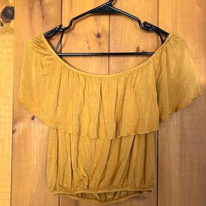 🔴Yellow Off the Shoulder Top